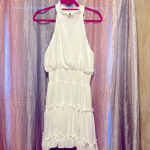 NWT white sleeveless high neck dress. Perfect for brides!